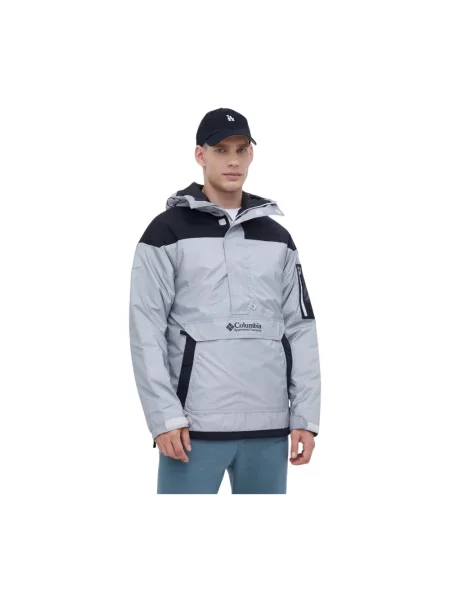 Lniana anorak Columbia szara