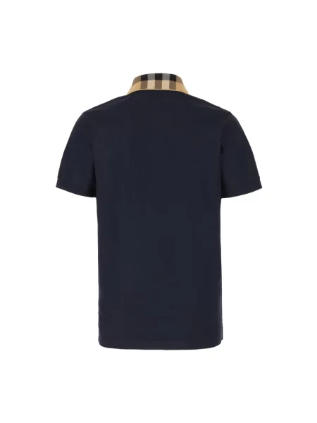 Koszulka polo Burberry z kołnierzem niebieska