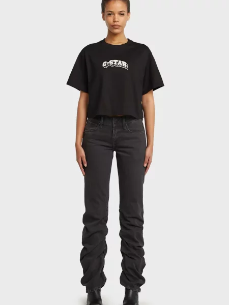 Фетровая футболка G-star Raw черная