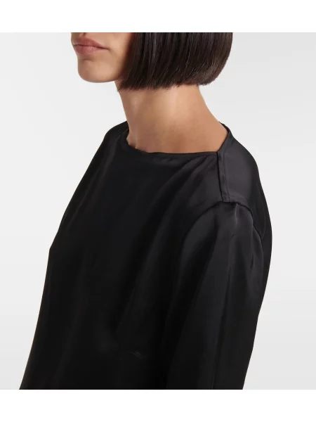 Top Toteme din satin negru