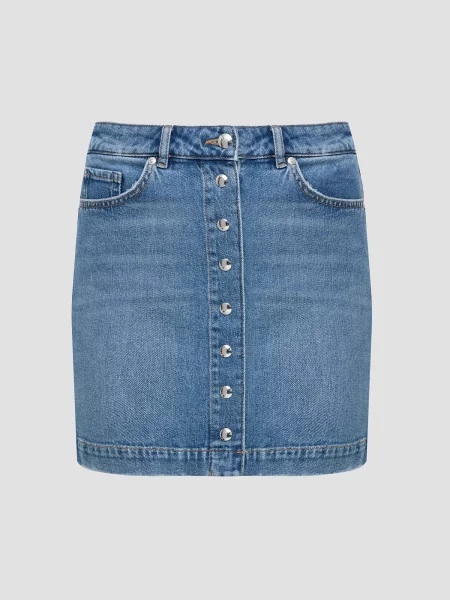 Джинсова спідниця Hugo блакитна