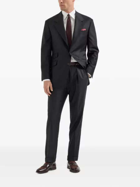 Pantaloni Brunello Cucinelli de lână negru