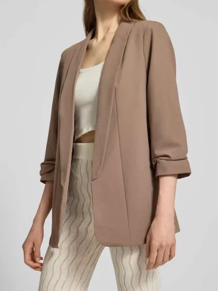 Długi żakiet o kroju regular fit z dodatkiem model ‘BOSELLA’ Pieces