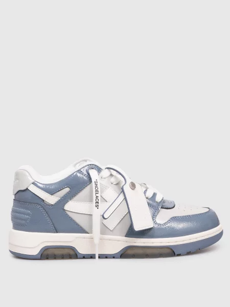 Лаковані шкіряні кросівки Out Of Office Off-white блакитні