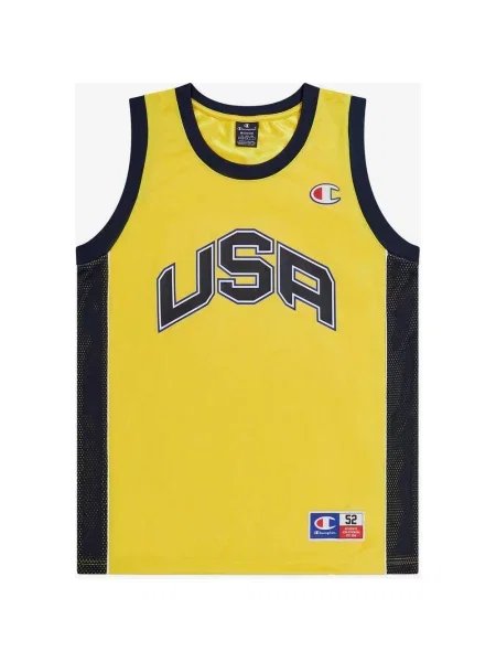 Żółto-czarna koszulka z szelkami Champion Legacy Retro Sport Basket USA S czarna