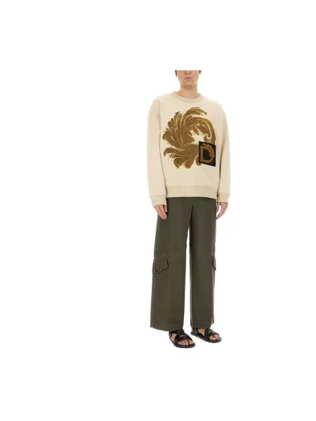 Bluza Dries Van Noten z nadrukiem beżowa