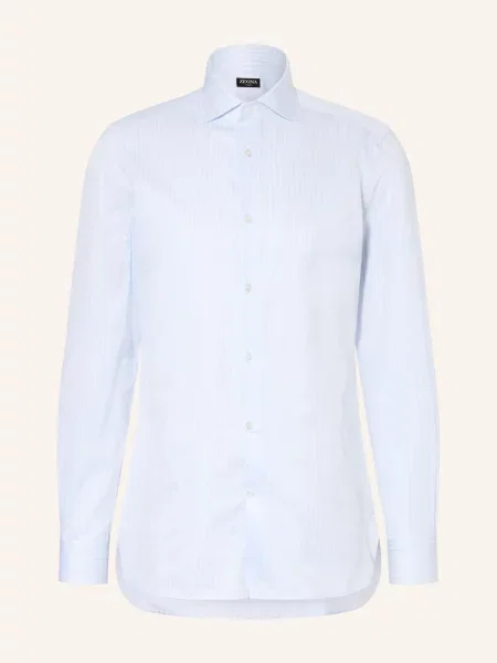 Zegna Koszula Regular Fit blau biała