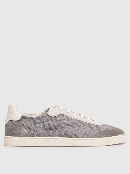 Комбіновані кросівки Brunello Cucinelli сірі