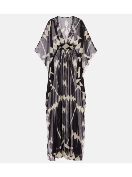 Rochie maxi Johanna Ortiz cu imagine de costum negru
