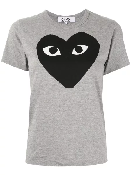 Tricou Comme Des Garcons Play cu imagine gri