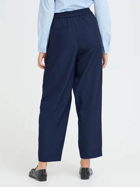 ICHI Pantaloni cutați IHFAVA bleumarin