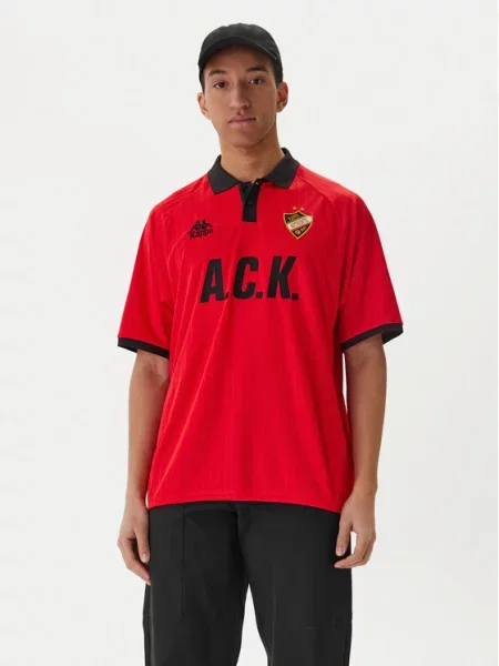 Kappa Športna majica Authentic Sloan Comfort Fit rdeča