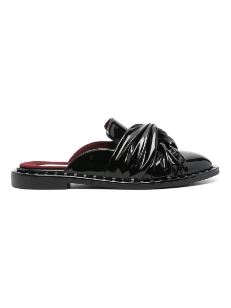 Lakierowane klapki mules Stella Mccartney czarne