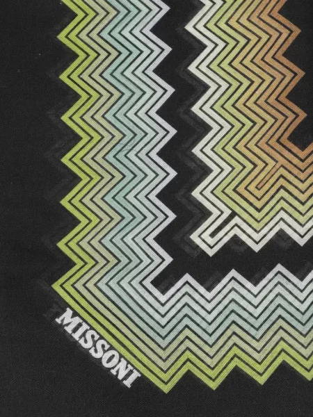 Fular Missoni cu imagine negru