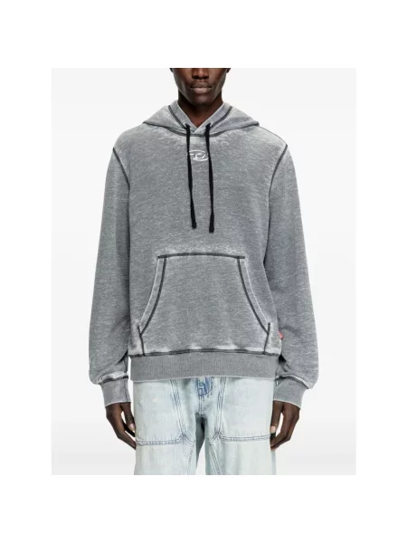 Bluza z kapturem Diesel z kapturem szara