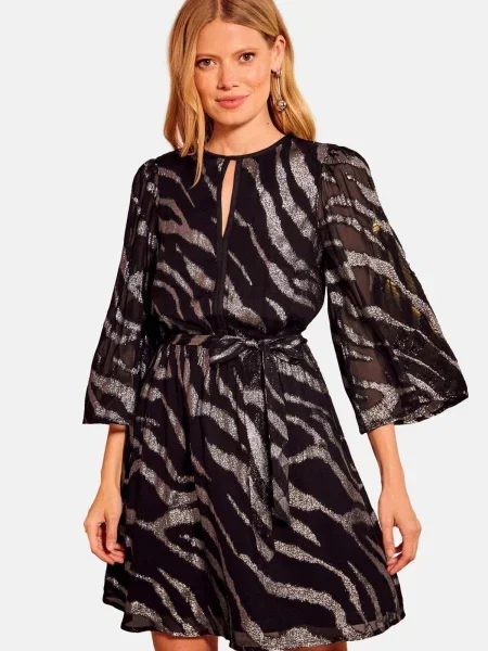 Love & roses Obleka / srebrna črna