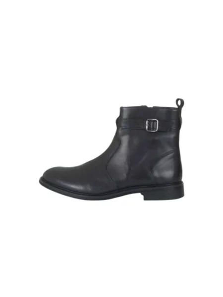 Botki Emporio Armani skórzane klasyczne czarne