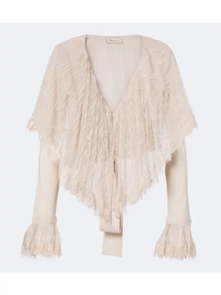 Cardigan Blumarine de lână alb