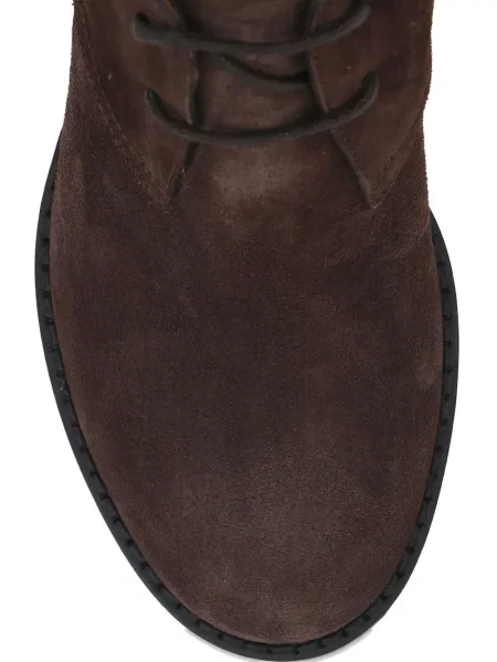 Botine Tod's cu șireturi din dantelă maro