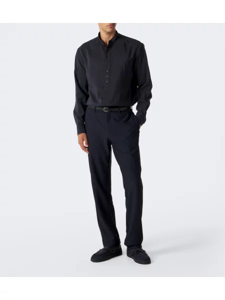 Pantaloni Giorgio Armani tricotate albastru