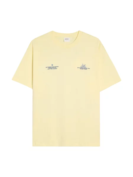 Bershka Tricou închis / galben deschis albastru