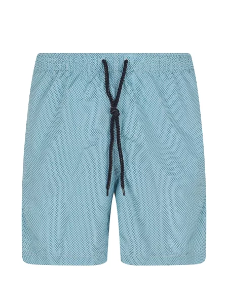 Slip de baie Drumohr cu imagine cu imprimeu geometric cu cordon albastru