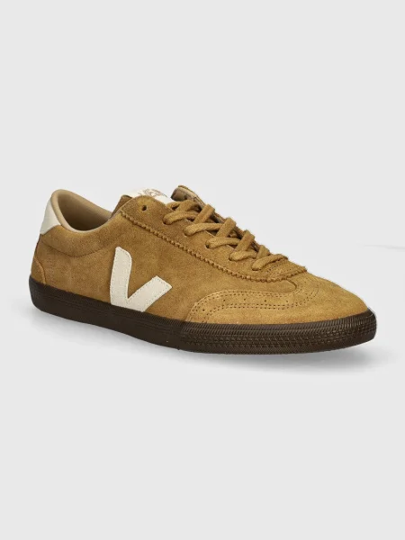 Veja sneakers din piele intoarsă Volley maro