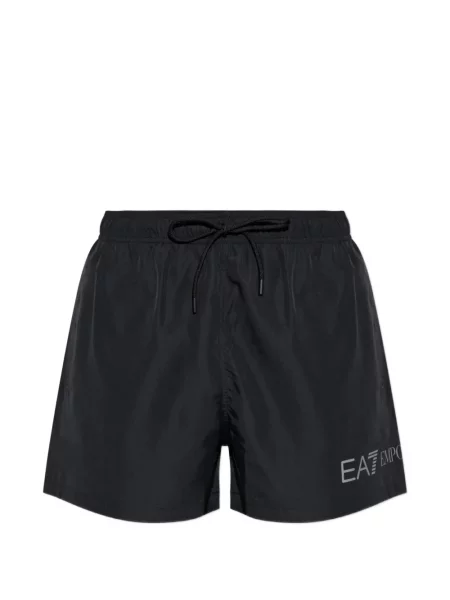Slip de baie Ea7 Emporio Armani cu imagine cu cordon negru