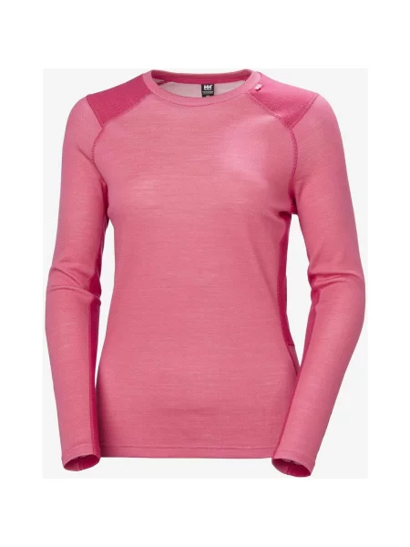 Koszulka termiczna Helly Hansen Lifa Merino Midweight Crew z długim rękawem fuksja S różowy