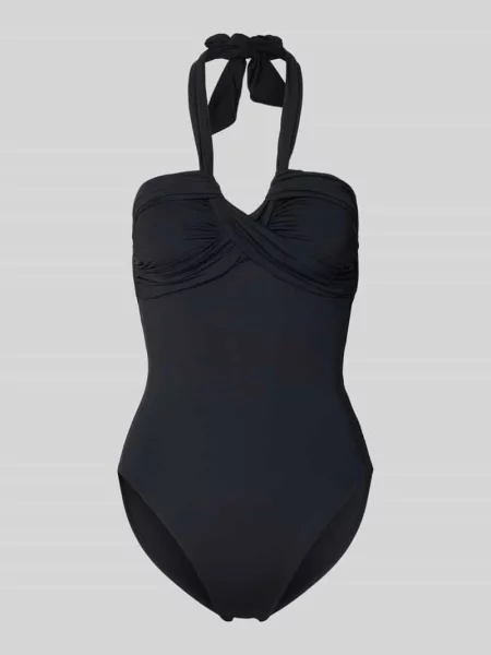 „Kostium kąpielowy z wiązaniem na szyi” Seafolly czarny