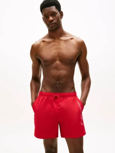 Tommy Hilfiger Underwear Șorturi de baie bleumarin / cireș / alb roșu
