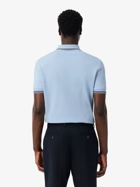 Поло Lacoste голубое