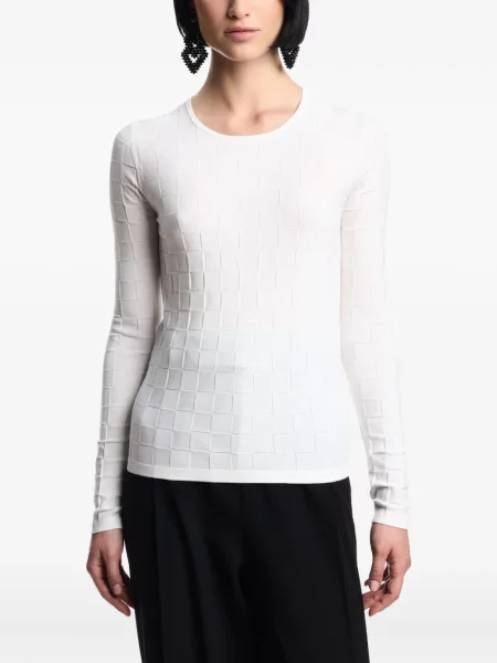 Μακρύς μπλούζα Emporio Armani λευκό