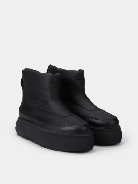 Кожаные дутики Steve Madden черные