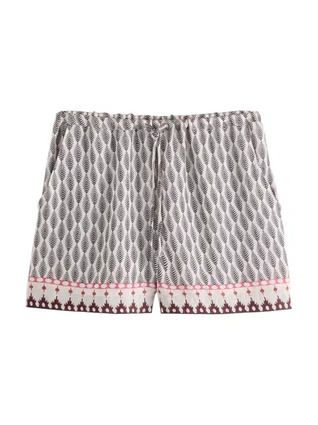 Next Hlače svetlo oranžna / burgund / črna / naravno bela