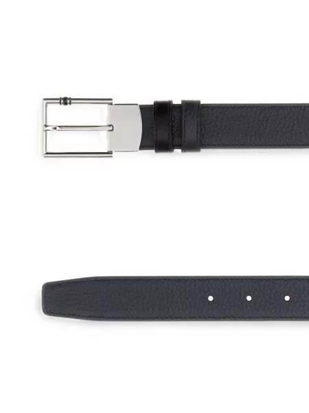 Cu centură reversibil curea Montblanc din piele negru