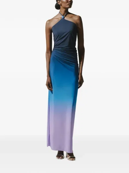 Rochie maxi Baobab cu volane albastru