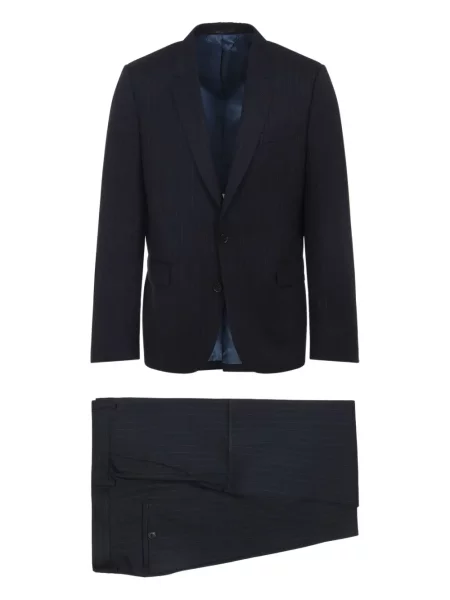 Costum Paul Smith de lână cu dungi de costum albastru