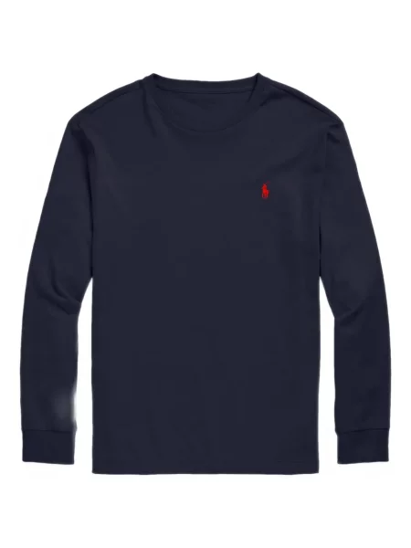 Tricou Polo Ralph Lauren cu broderie lung albastru