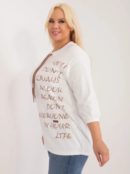 Bluză Fashionhunters alb