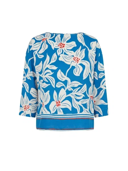 Guido Maria Kretschmer Curvy Bluza Rylie kraljevsko plava / crvena / prljavo bijela