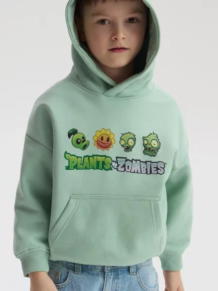 Reserved Світшот PLANTS VS ZOMBIES світло-зелений зелений