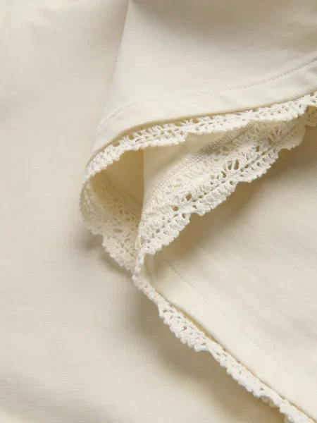 Reserved кофта з мереживом нюдовий 