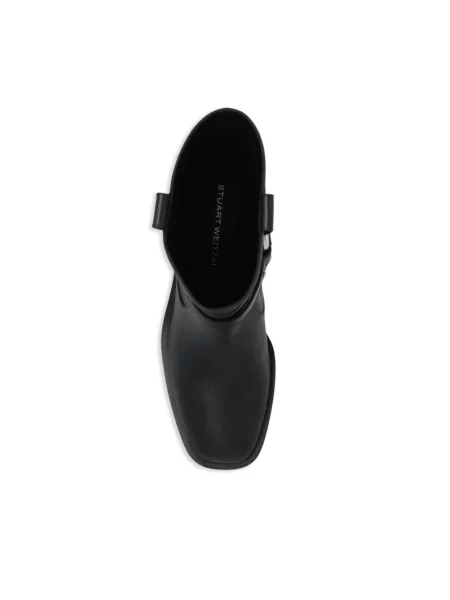 Botki Stuart Weitzman skórzane czarne