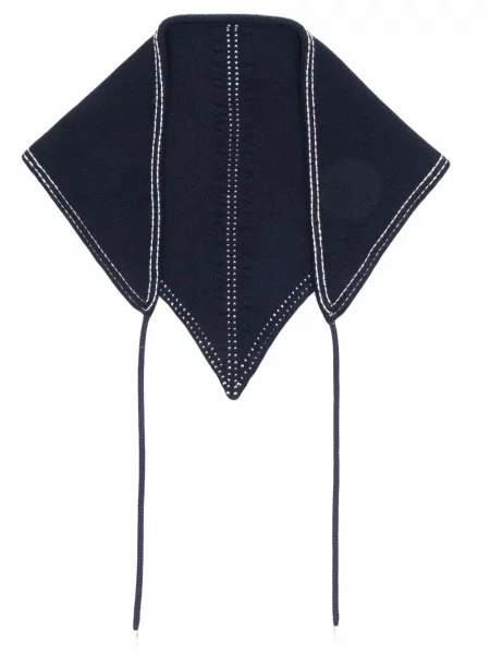 Fular Barrie din cașmir drapat albastru