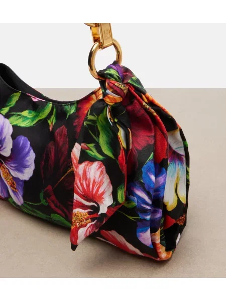 Satenska shopper torbica Dolce&gabbana s cvetličnim vzorcem
