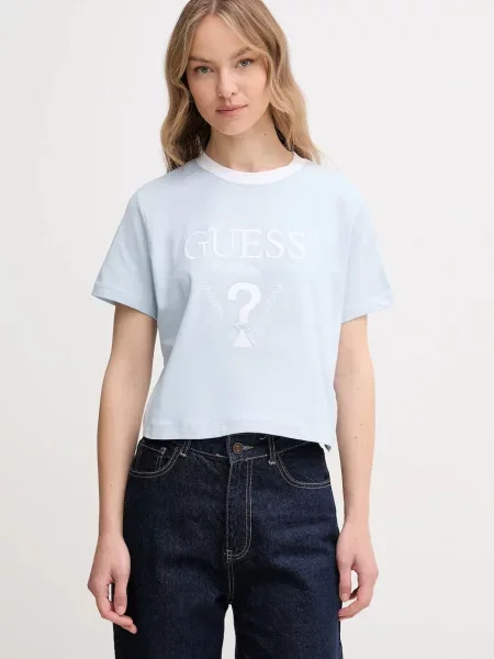 Тениска Guess светлосиньо