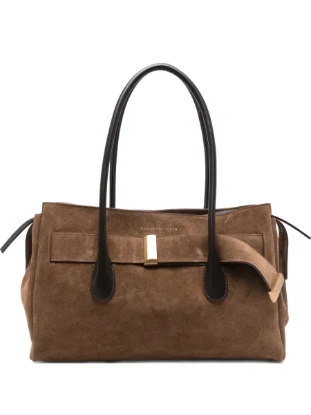 Geantă shopper Roberto Festa din piele de căprioară maro