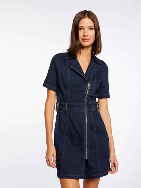 Öltöny denim ruha Morgan kék