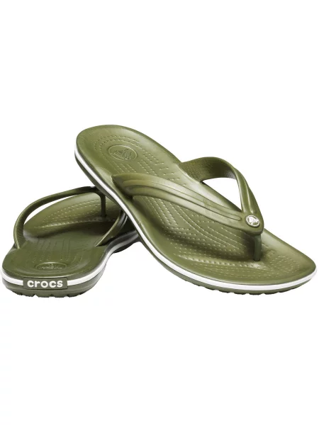 Japonki Dla Dorosłych Crocs Crocband Flip zielone